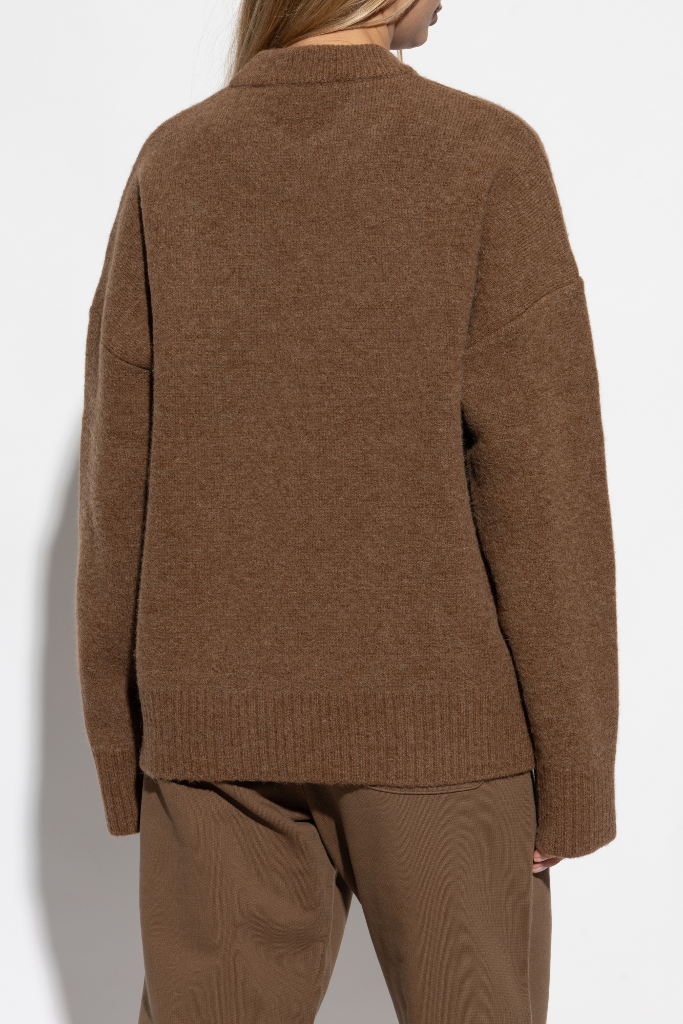 Brown Sweater with logo Ami Alexandre Mattiussi - Vitkac AS